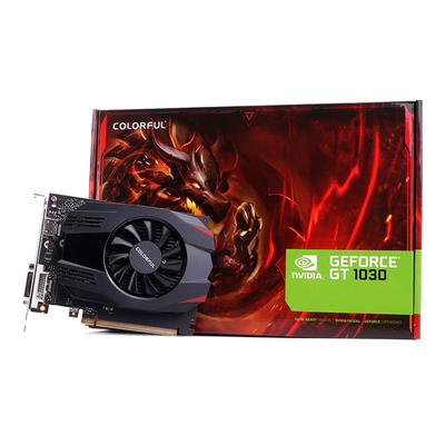 Nvidia Geforce GT 1030 พีซีที่มีสีสันการ์ดกราฟิกเฉพาะ 2GB GDDR5