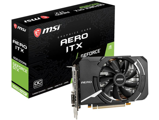 Msi GeForce GTX1660 Super AERO การ์ดวิดีโอการเล่นเกมพลังพัดลมคู่