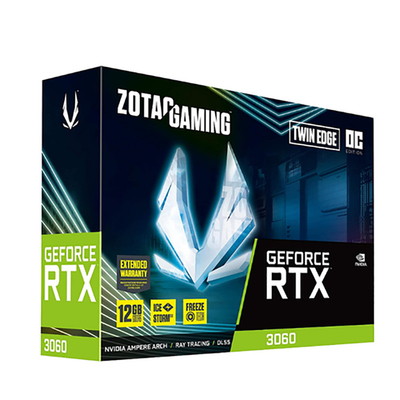 ZOTAC GeForce RTX 3060 ขั้นสูง OC 12G การ์ดเกมพีซีรองรับ rtx3060 gpu 12gb พัดลมระบายความร้อน